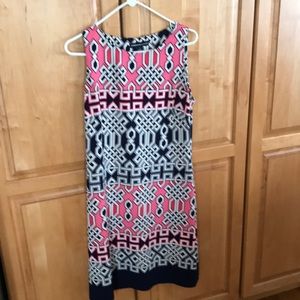 Pink and navy A line American Living Dress